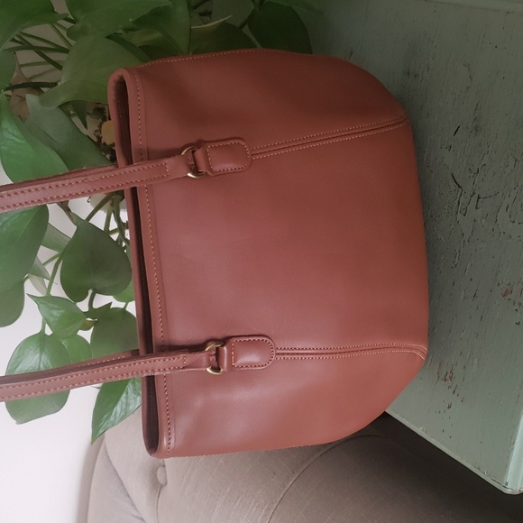 Vintage 90s Coach Framed Leather Pouch Bag 9996 - Picture 3 of 9